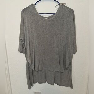 GREY MID SLEEVE TOP